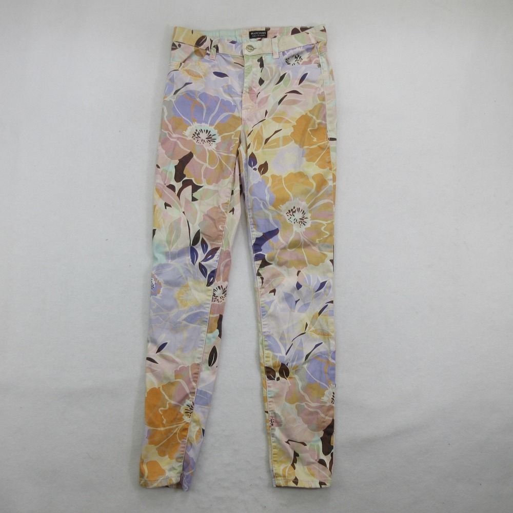 Marciano Women's Jeans 26 Skinny Stiletto No. 97 Floral Watercolor Pastel Multi